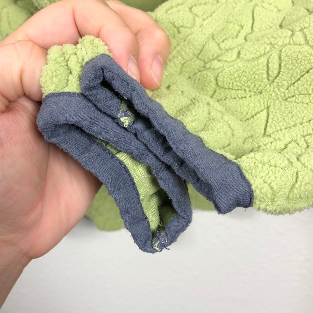 Vtg Columbia Fleece Jacket Green Flowers L - Picture 5 of 8